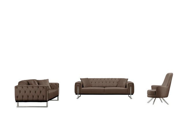 BENEDO MÖBEL Sofa Harmony mit Metall-Kufen in Chrom-farben, Spar-Set, 3-Sit günstig online kaufen