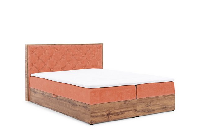 Fun Möbel Boxspringbett Schlafzimmerbett MAXIMO Überlänge in Stoff Torre (i günstig online kaufen