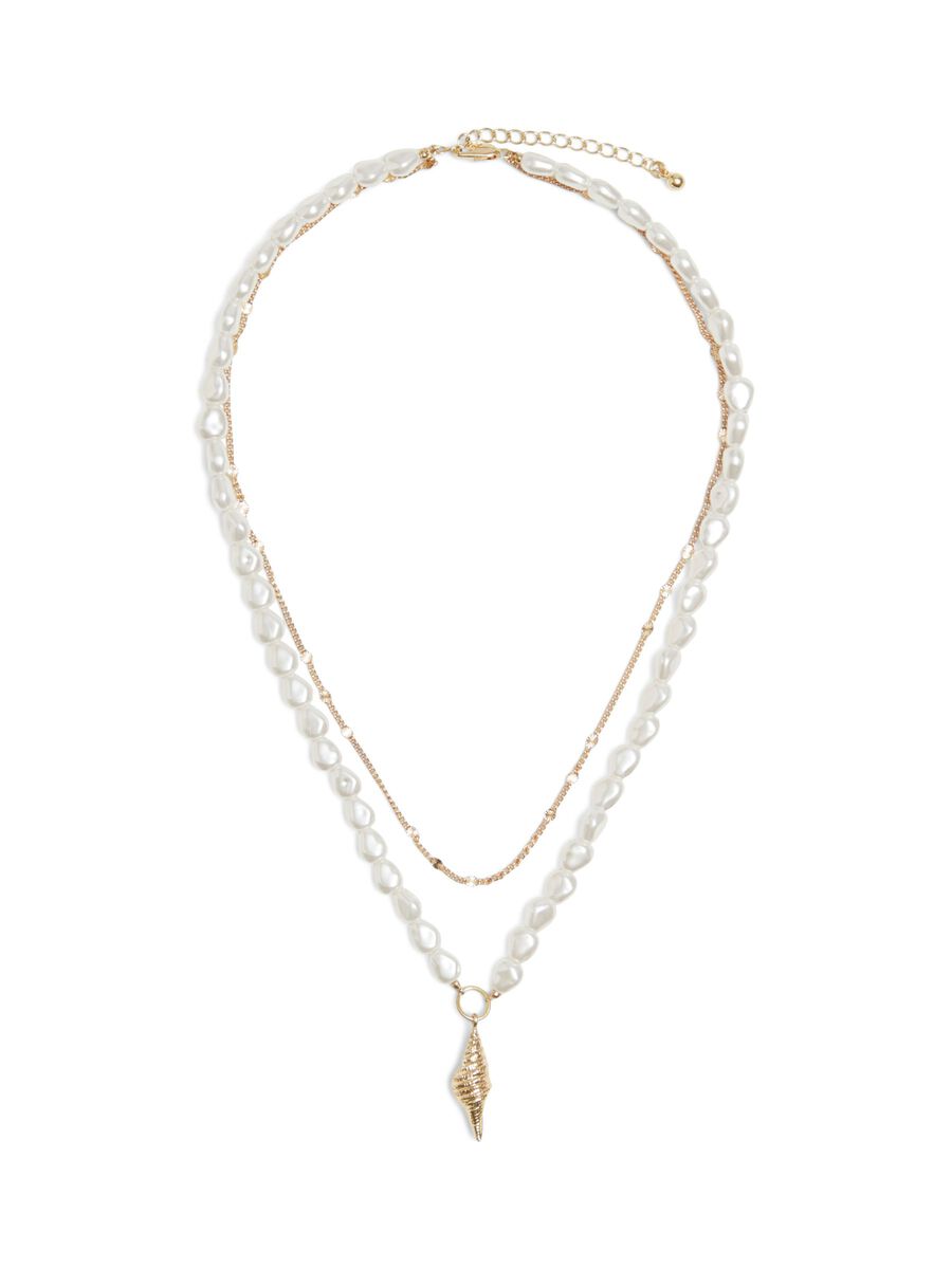 VILA Mehrreihige Anhänger- Halskette Damen Gold günstig online kaufen