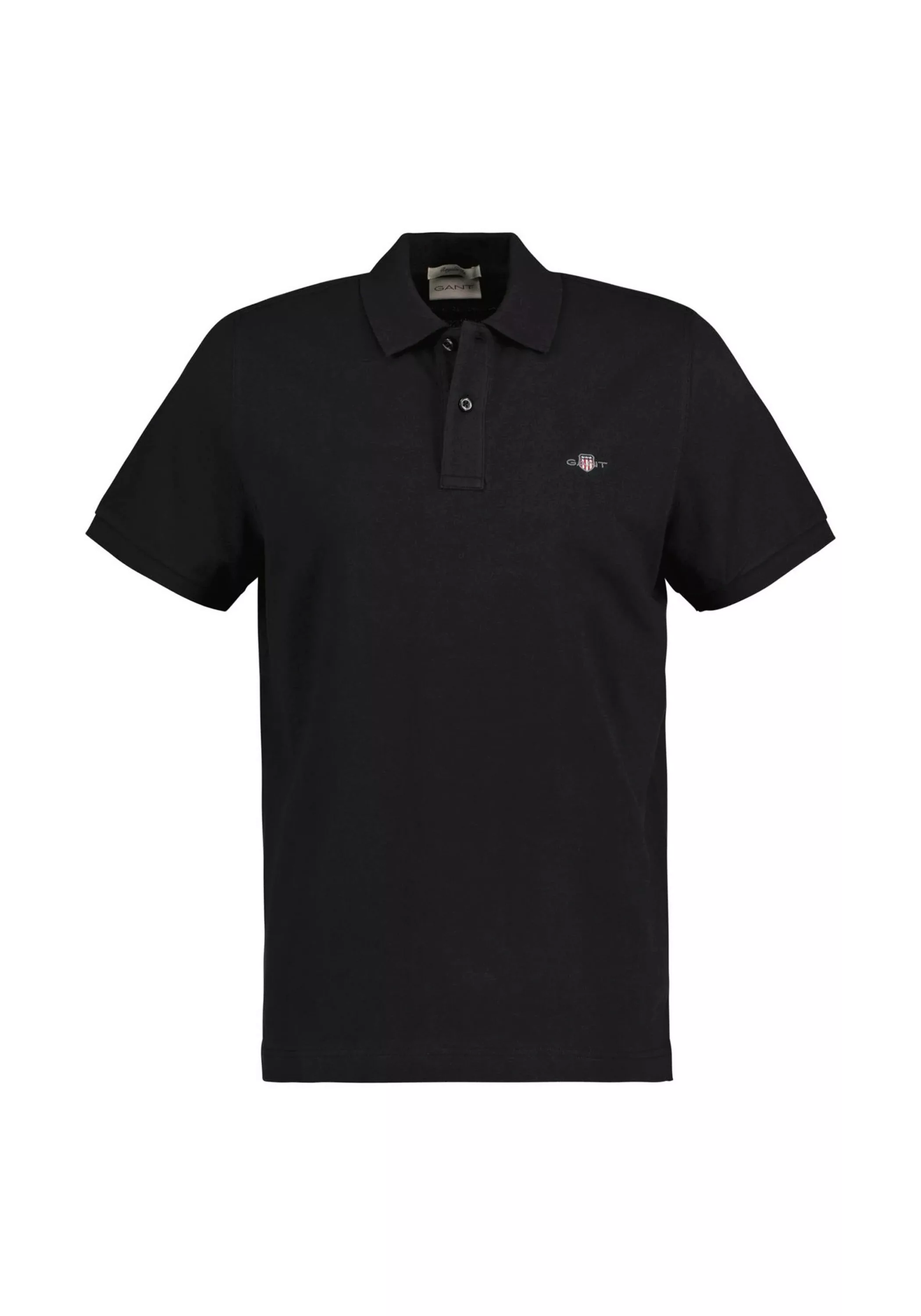 Gant Poloshirt REG SHIELD SS PIQUE POLO mit Logo und Flachstrickkragen 100% günstig online kaufen