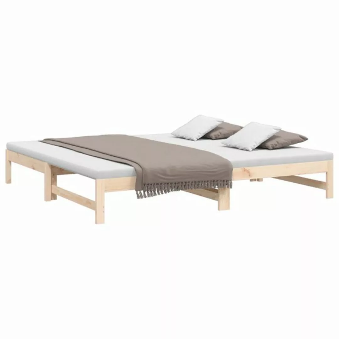 furnicato Bett Tagesbett Ausziehbar 2x(100x200) cm Massivholz Kiefer (1-tlg günstig online kaufen