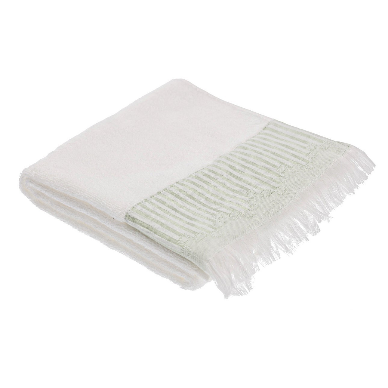 Handtuch Trevor 50x100cm white green, 50 x 100 cm günstig online kaufen