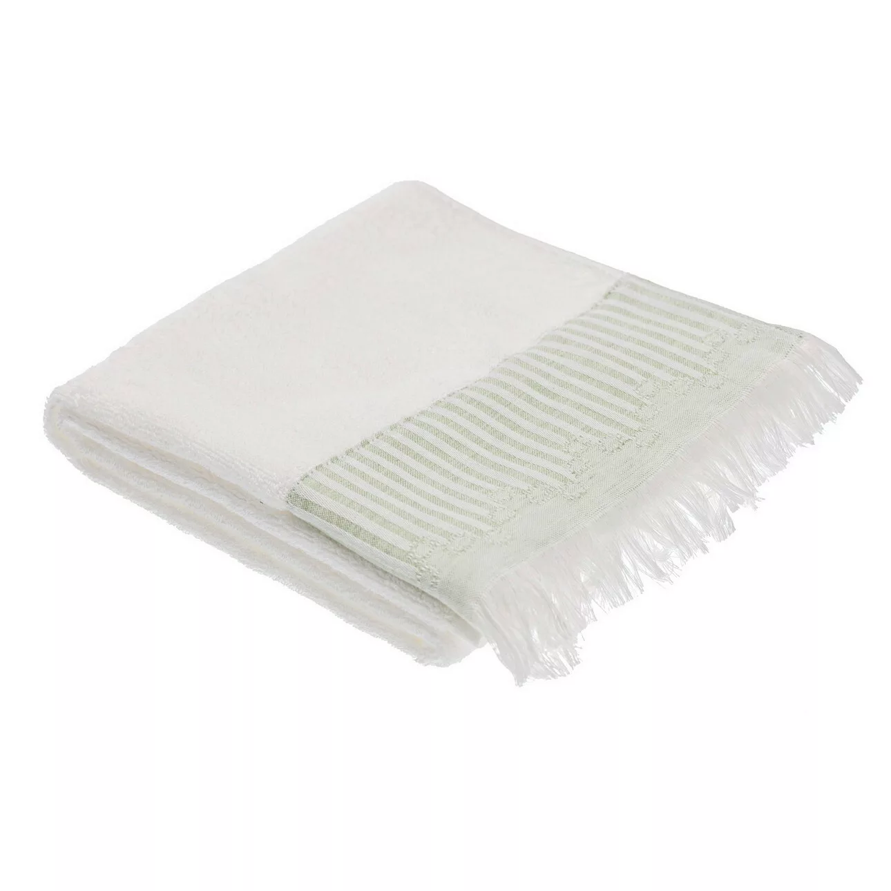 Handtuch Trevor 50x100cm white green, 50 x 100 cm günstig online kaufen