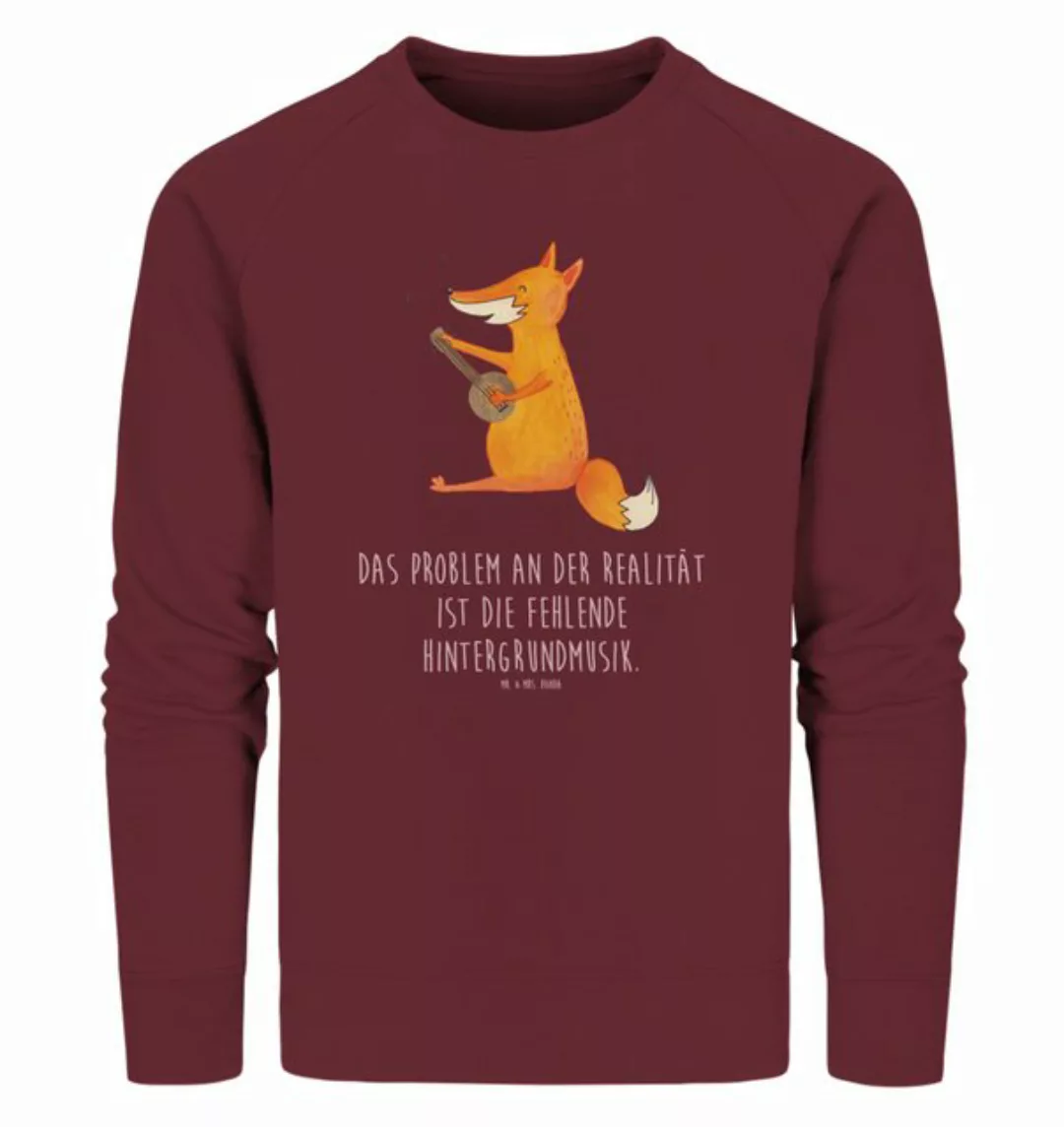 Mr. & Mrs. Panda Longpullover Größe M Fuchs Gitarre - Burgundy - Geschenk, günstig online kaufen