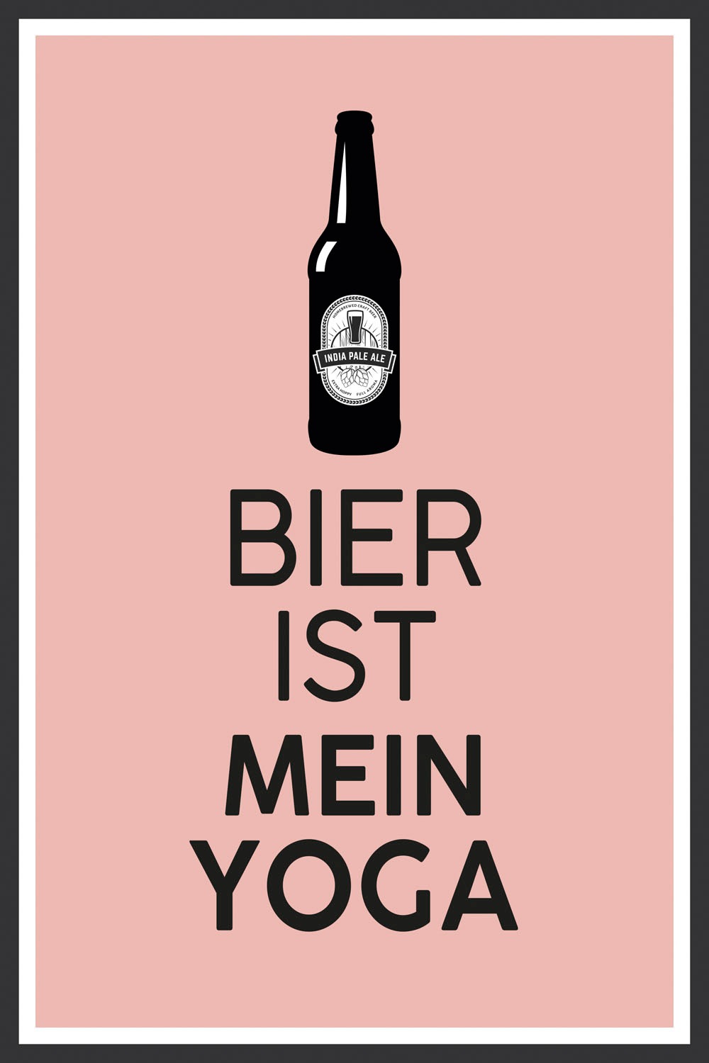 queence Metallbild "Bier Yoga", Schriftzüge-Schriftzug-Getränke, (1 St.), S günstig online kaufen