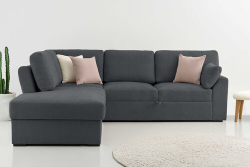 Home affaire Ecksofa "Citry", (304 St.), Breite 242 cm, Chenille, Bettfunkt günstig online kaufen