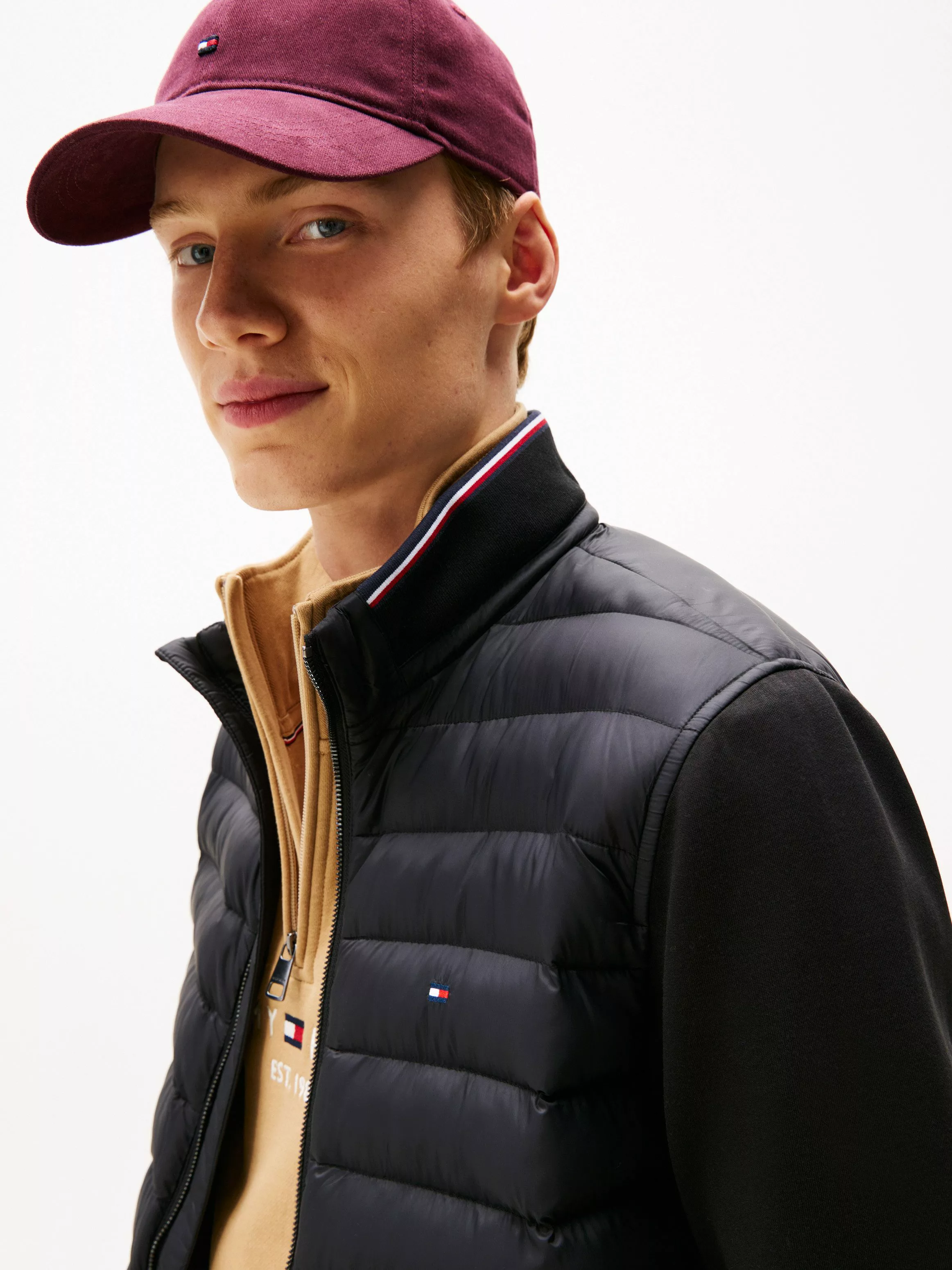 Tommy Hilfiger Sweatjacke MIX MEDIA Stehkragen, günstig online kaufen