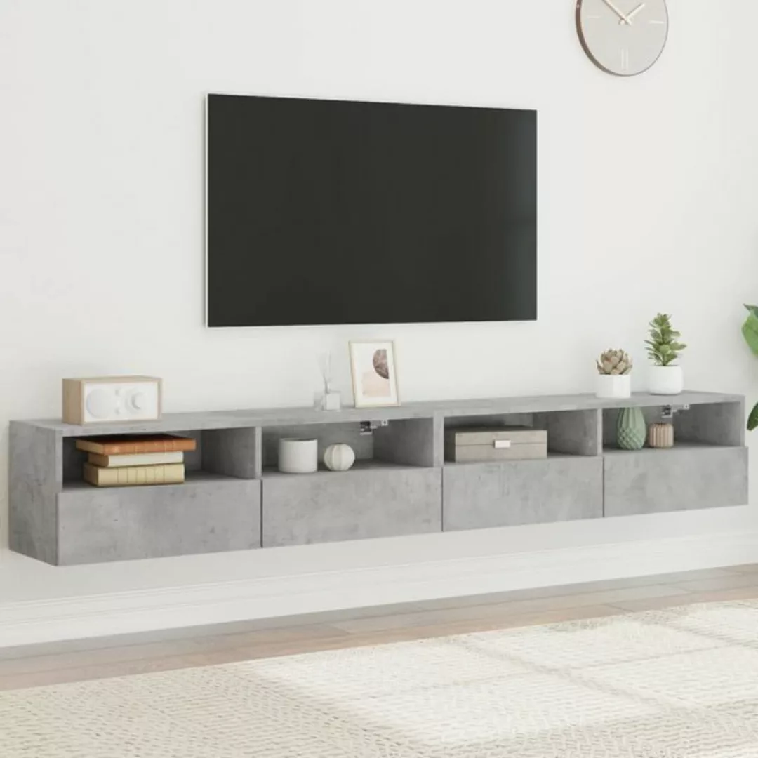 vidaXL TV-Schrank TV-Wandschränke 2 Stk Betongrau 100x30x30 cm Spanplatte günstig online kaufen