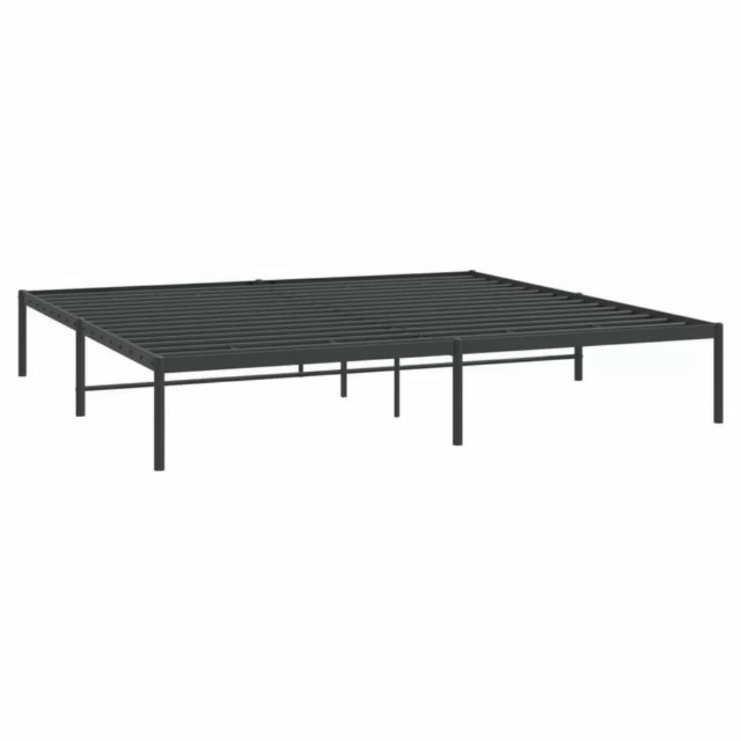 furnicato Bettgestell Metall Schwarz 180x200 cm (1-tlg) günstig online kaufen