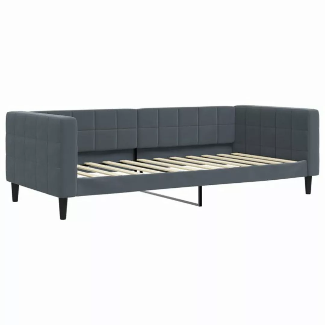 vidaXL Bett, Tagesbett Dunkelgrau 90x200 cm Samt günstig online kaufen