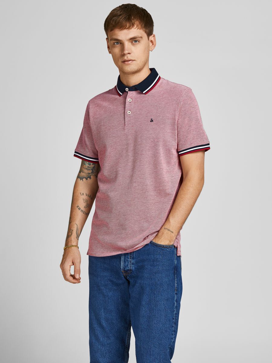 Jack & Jones Herren Poloshirt JJEPAULOS - 2er Pack - Slim Fit günstig online kaufen