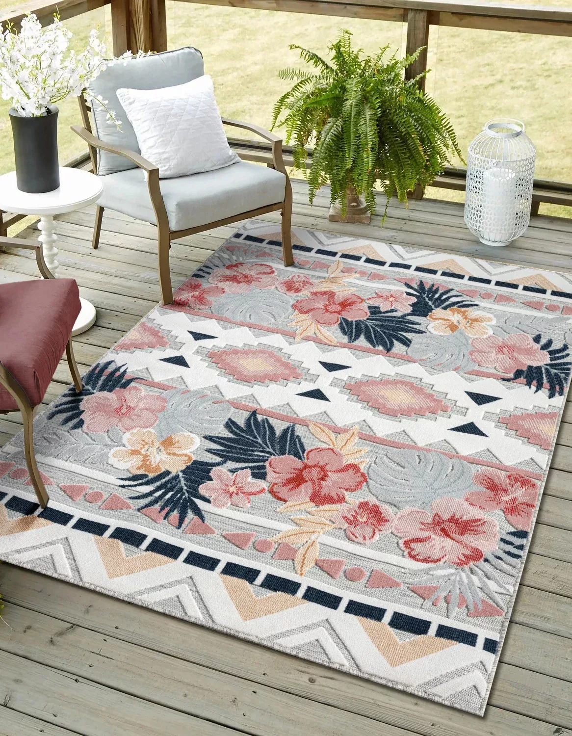 Myflair Möbel & Accessoires Teppich »Lotus«, rechteckig, florales Design, B günstig online kaufen