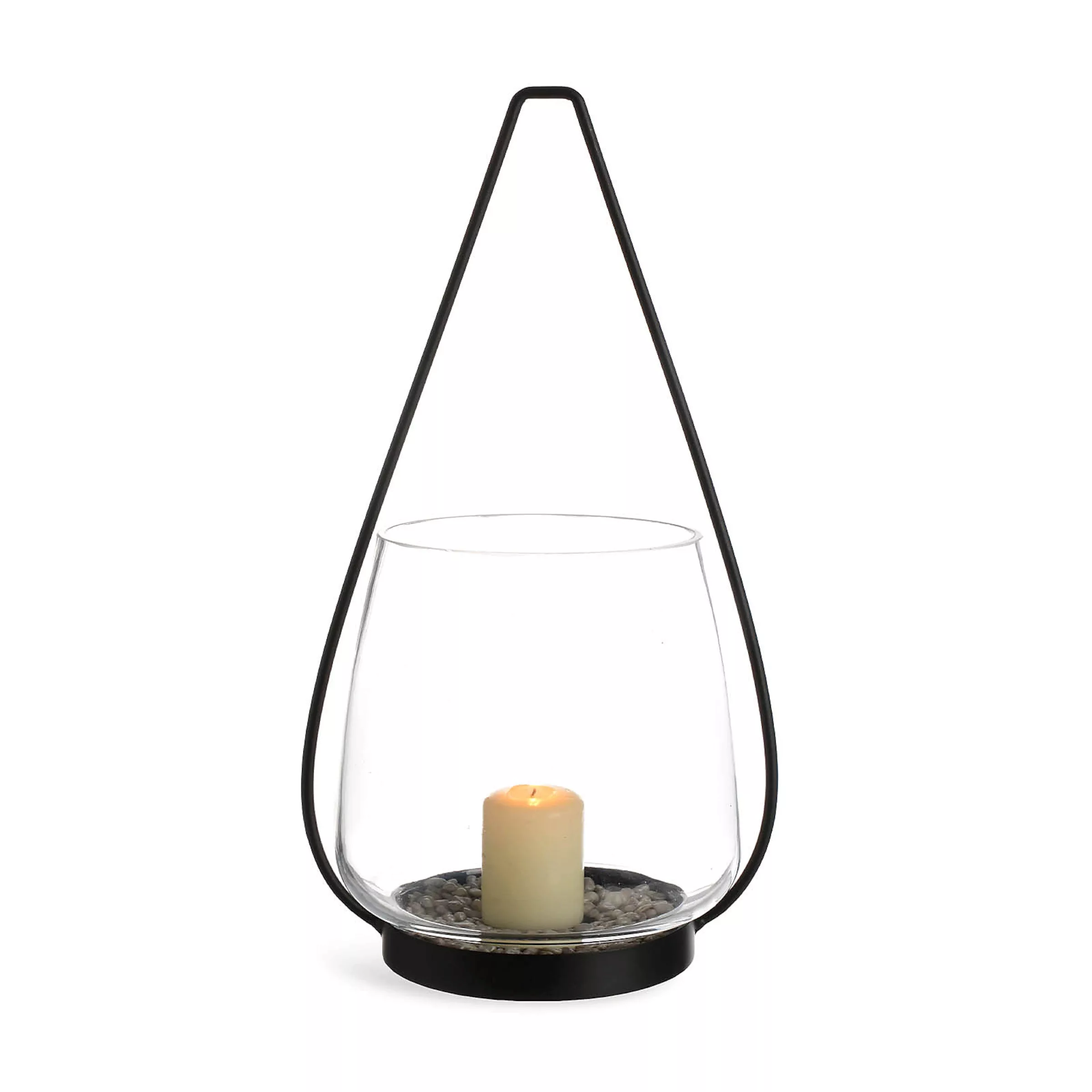 Windlicht, modern, D:15cm, schwarz günstig online kaufen