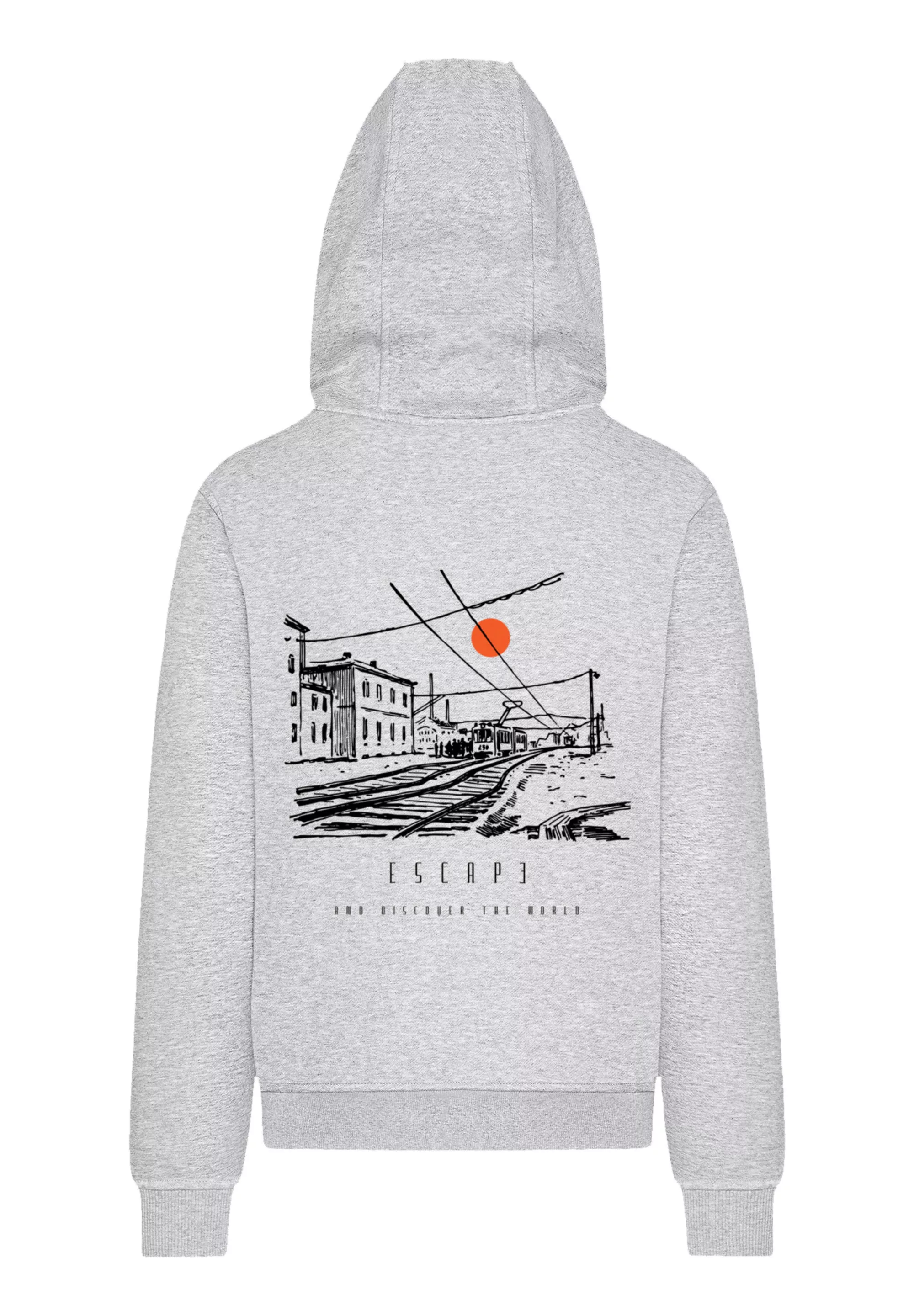 F4NT4STIC Kapuzenpullover "Escape Discover the World Town Train Station", P günstig online kaufen
