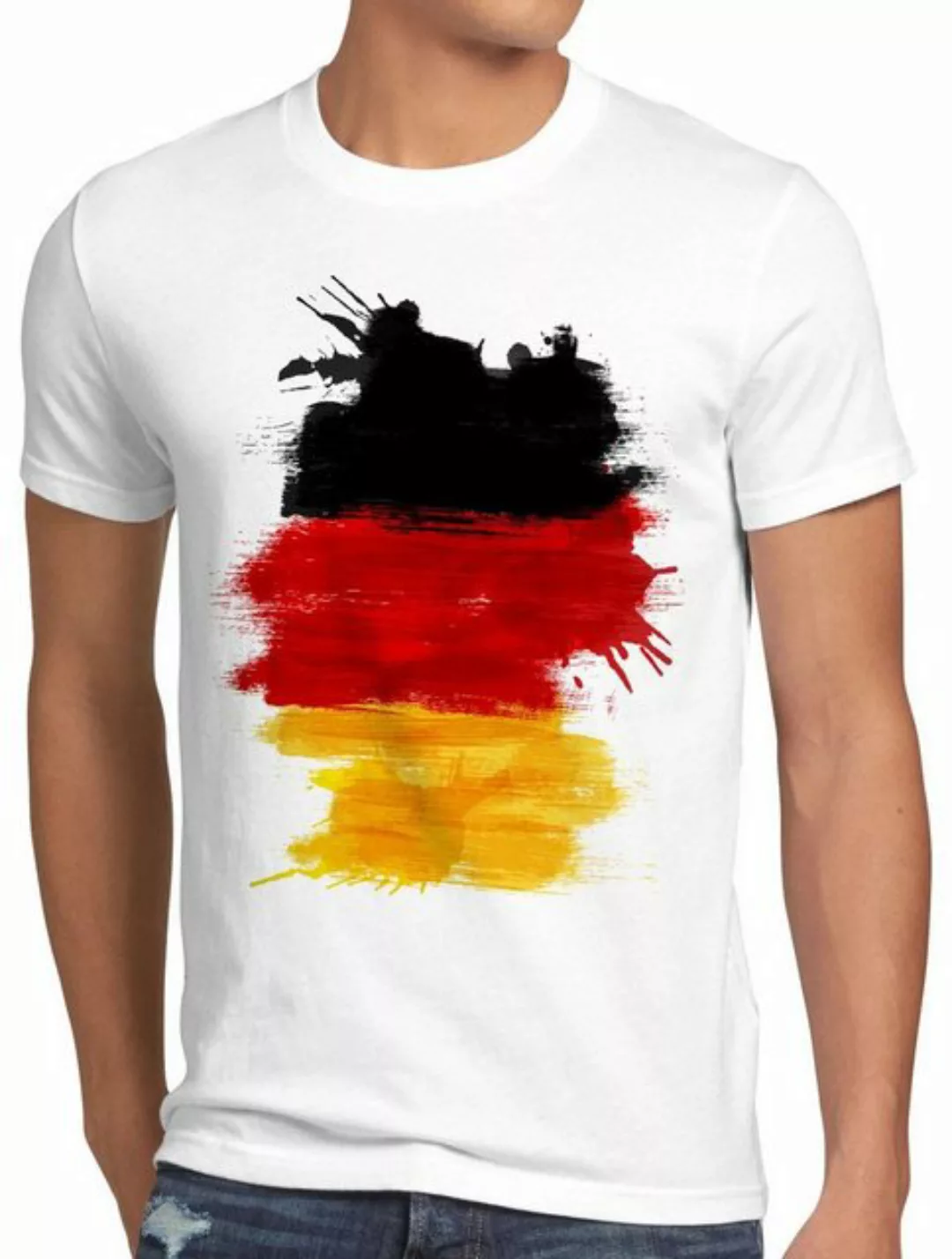 style3 T-Shirt Flagge Deutschland Fußball Sport Germany WM EM Fahne günstig online kaufen