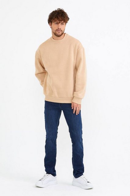 COFI Casuals Sweater Basic Sweatshirt Langarm Oversize Pullover Baumwolle L günstig online kaufen