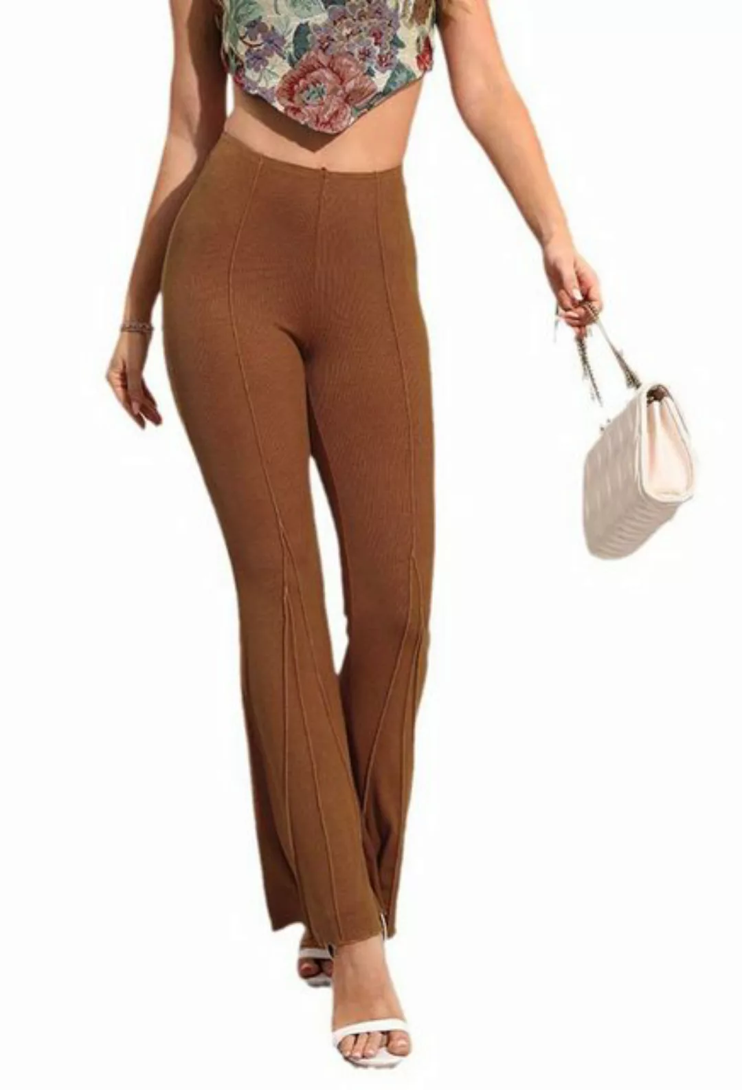 SEGUEN Loungepants Solide Damenhosen mit niedriger Taille Sexy Freizeithose günstig online kaufen