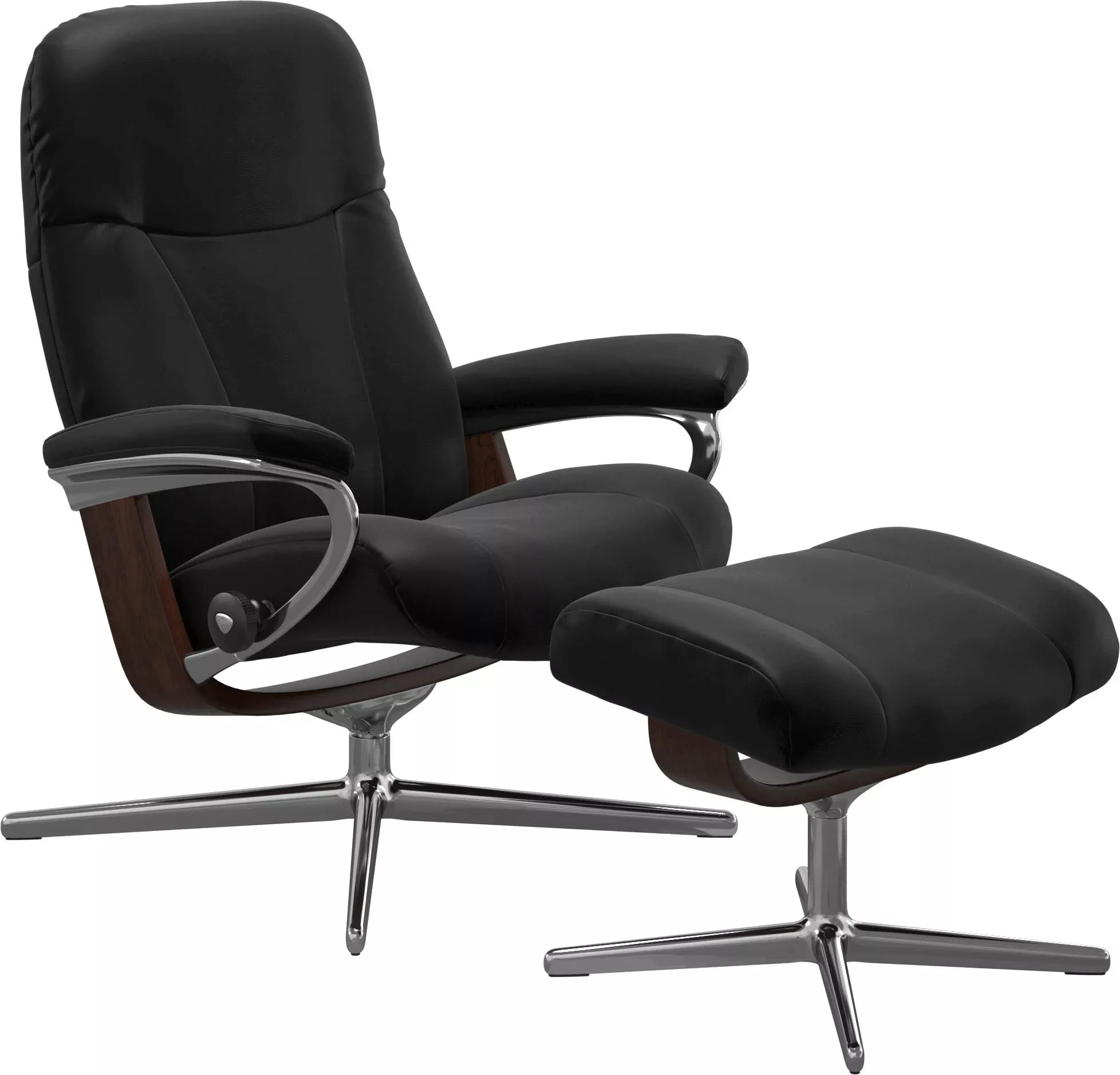 Stressless Relaxsessel "Garda", mit Cross Base, Größe M & L, Holzakzent Bra günstig online kaufen