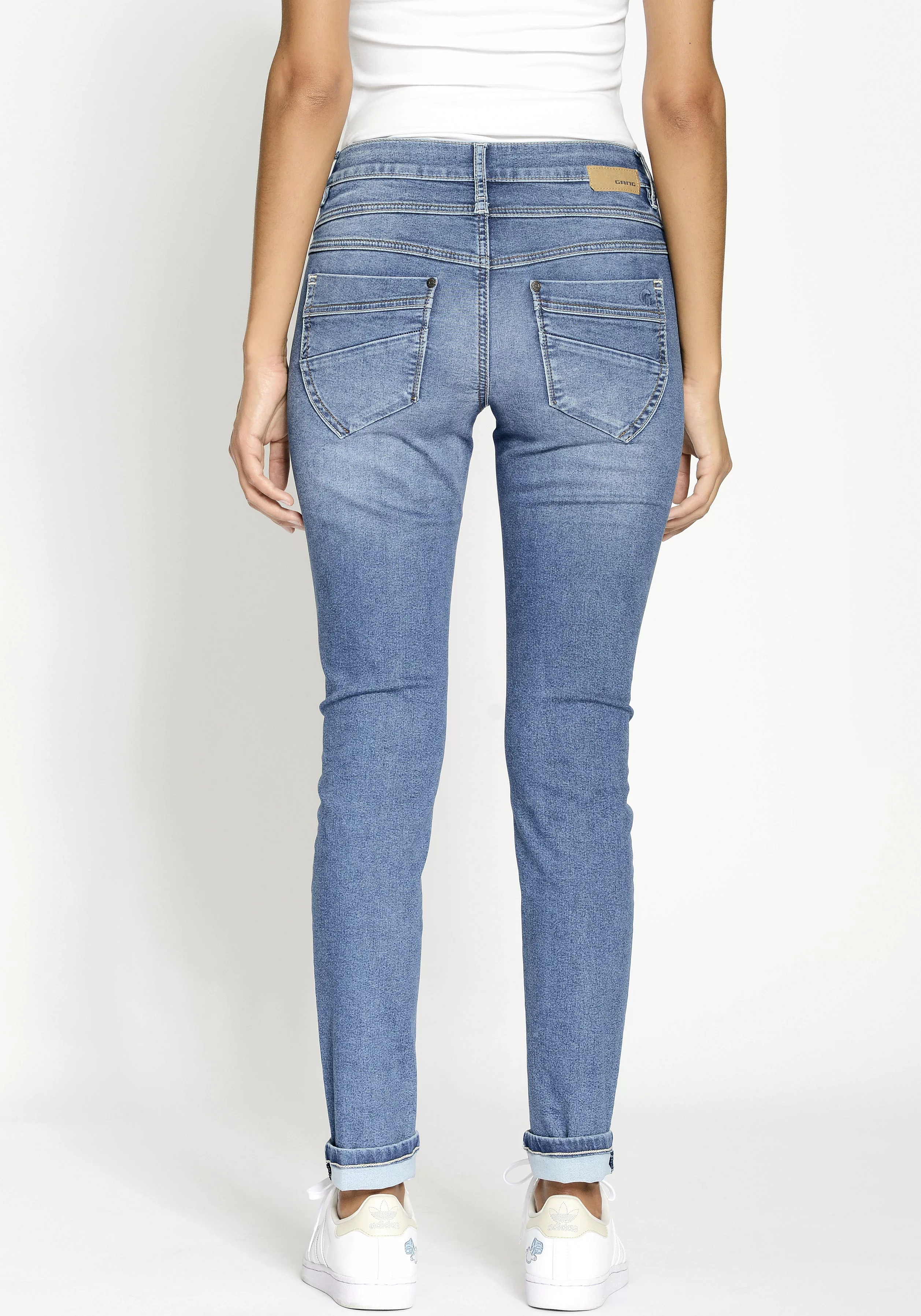 GANG Skinny-fit-Jeans 94MORA mit 3-Knopf-Verschluss und Passe vorne günstig online kaufen