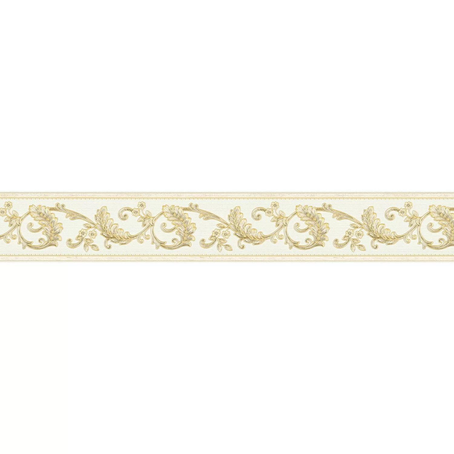 Bricoflor Ornament Bordüre Selbstklebend Tapetenbordüre in Weiß und Gold fü günstig online kaufen