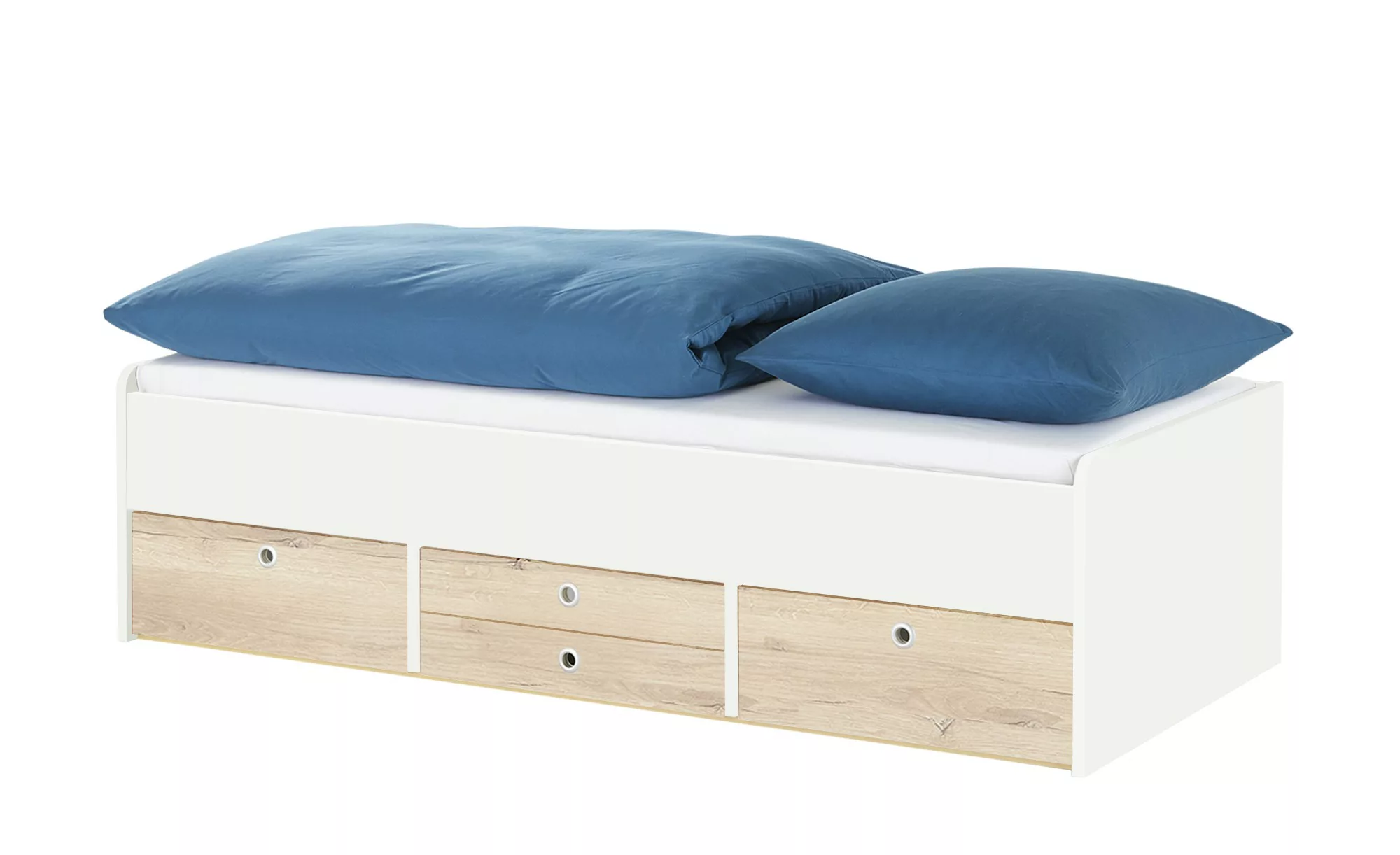 Schubkastenbett  Grow Up - weiß - 127 cm - 54,5 cm - Betten > Bettgestelle günstig online kaufen