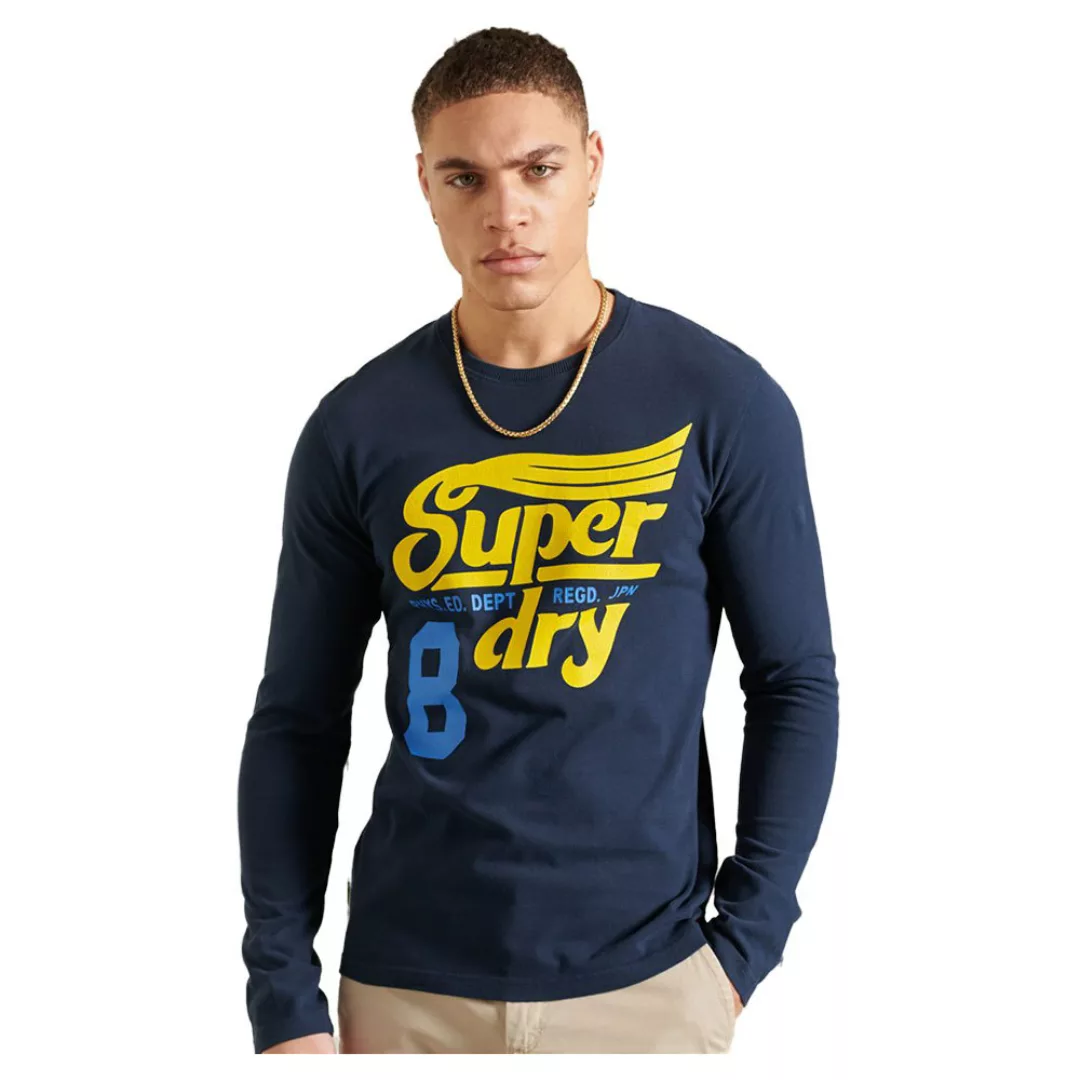 Superdry Collegiate Graphic Langarm-t-shirt M Nautical Navy günstig online kaufen