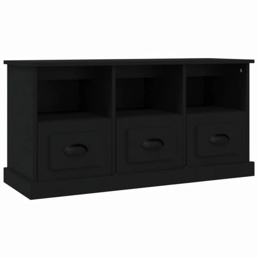 furnicato TV-Schrank Schwarz 100x35x50 cm Holzwerkstoff (1-St) günstig online kaufen