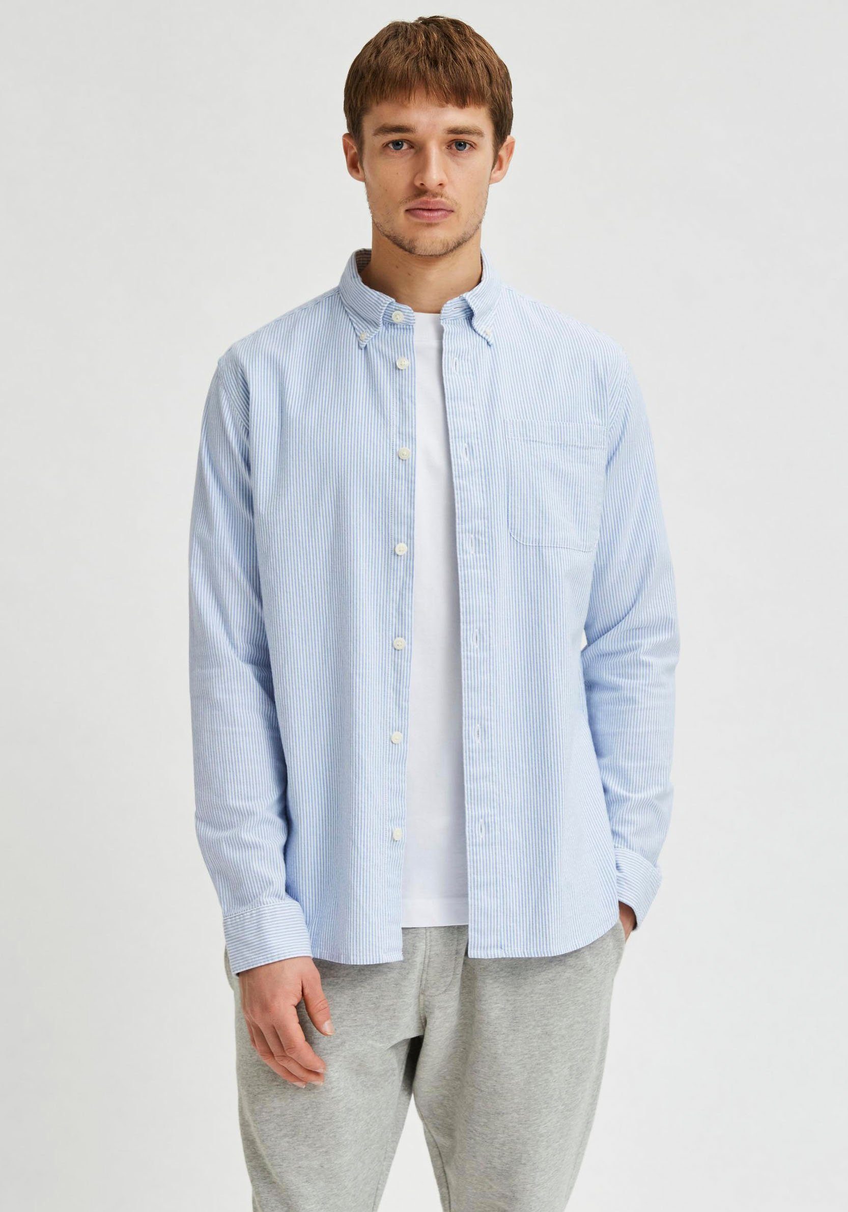 SELECTED HOMME Langarmhemd SLHREGRICK-OX SHIRT LS günstig online kaufen