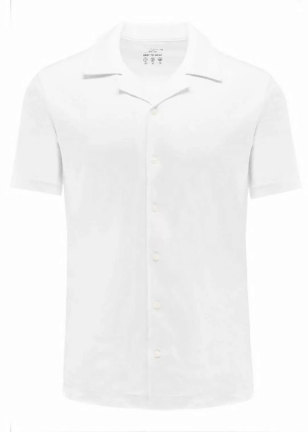 MARVELIS Poloshirt Poloshirt - Modern Fit - Polokragen - Einfarbig - Weiß günstig online kaufen