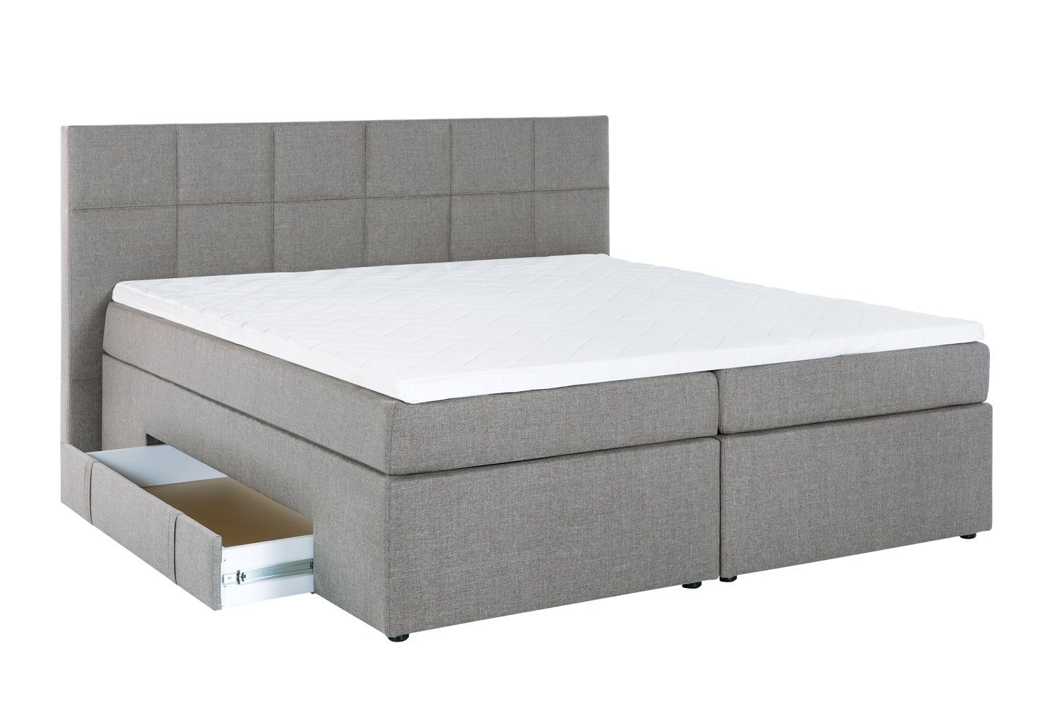 Möbelfreude Boxspringbett Boxspringbett Andybur Hellgrau 180x200 günstig online kaufen