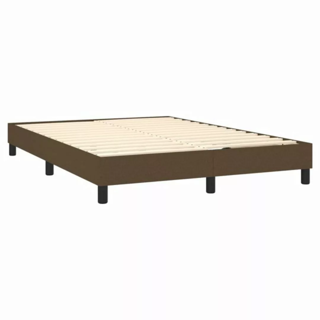 furnicato Bett Boxspringbett mit Matratze Dunkelbraun 140x200 cm Stoff (1-t günstig online kaufen