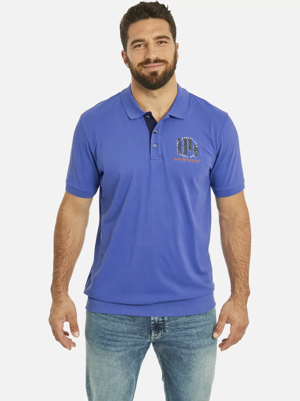 Jan Vanderstorm Poloshirt "Poloshirt TOPI", mit sportlichem Print günstig online kaufen