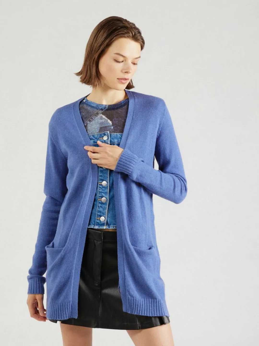 Vila Cardigan Feinstrick Basic Cardigan Stretch mit Taschen VIRIL 4597 in Z günstig online kaufen