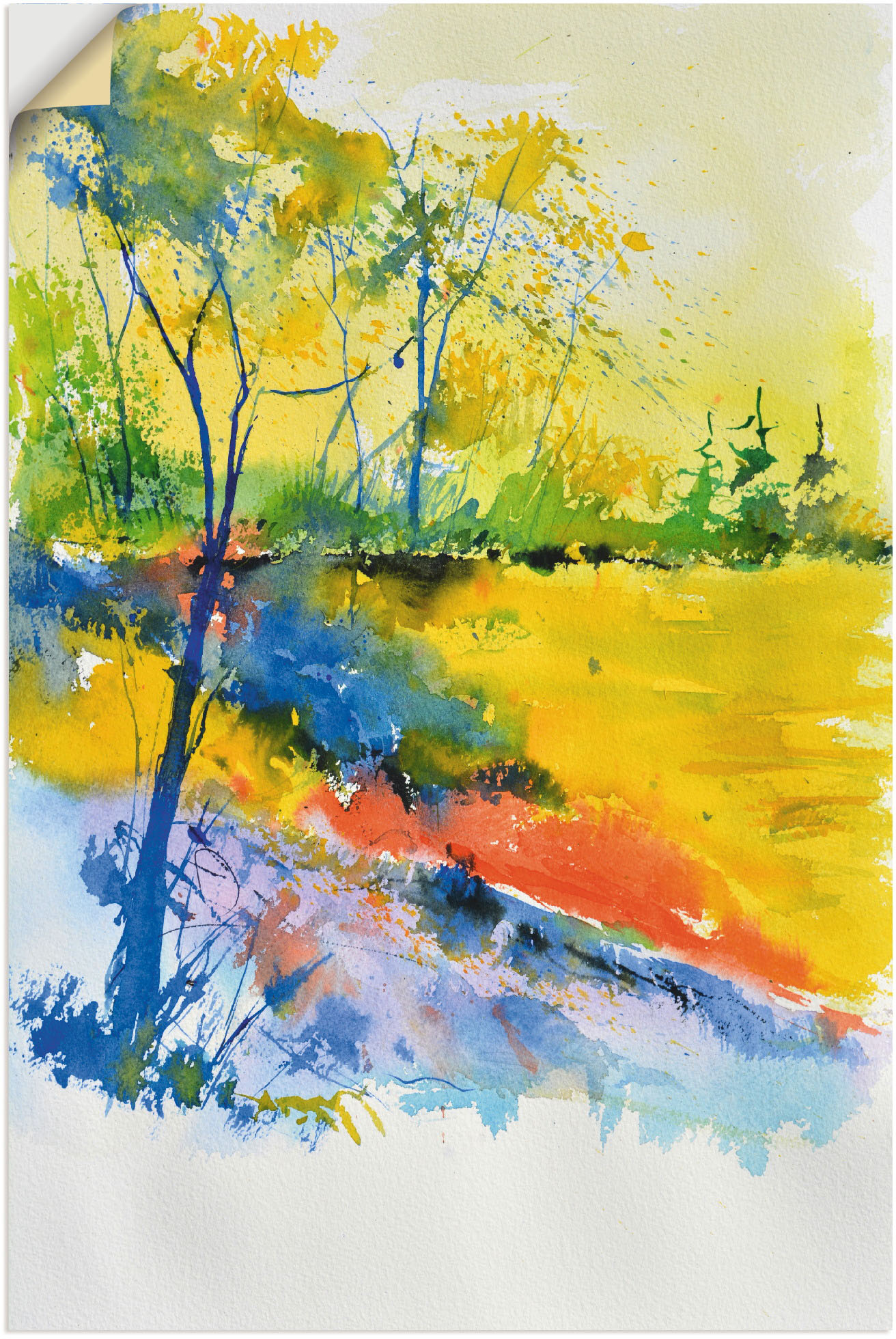 Artland Wandbild »Landschaft im Sonnenlicht«, Wald, (1 St.), als Alubild, O günstig online kaufen