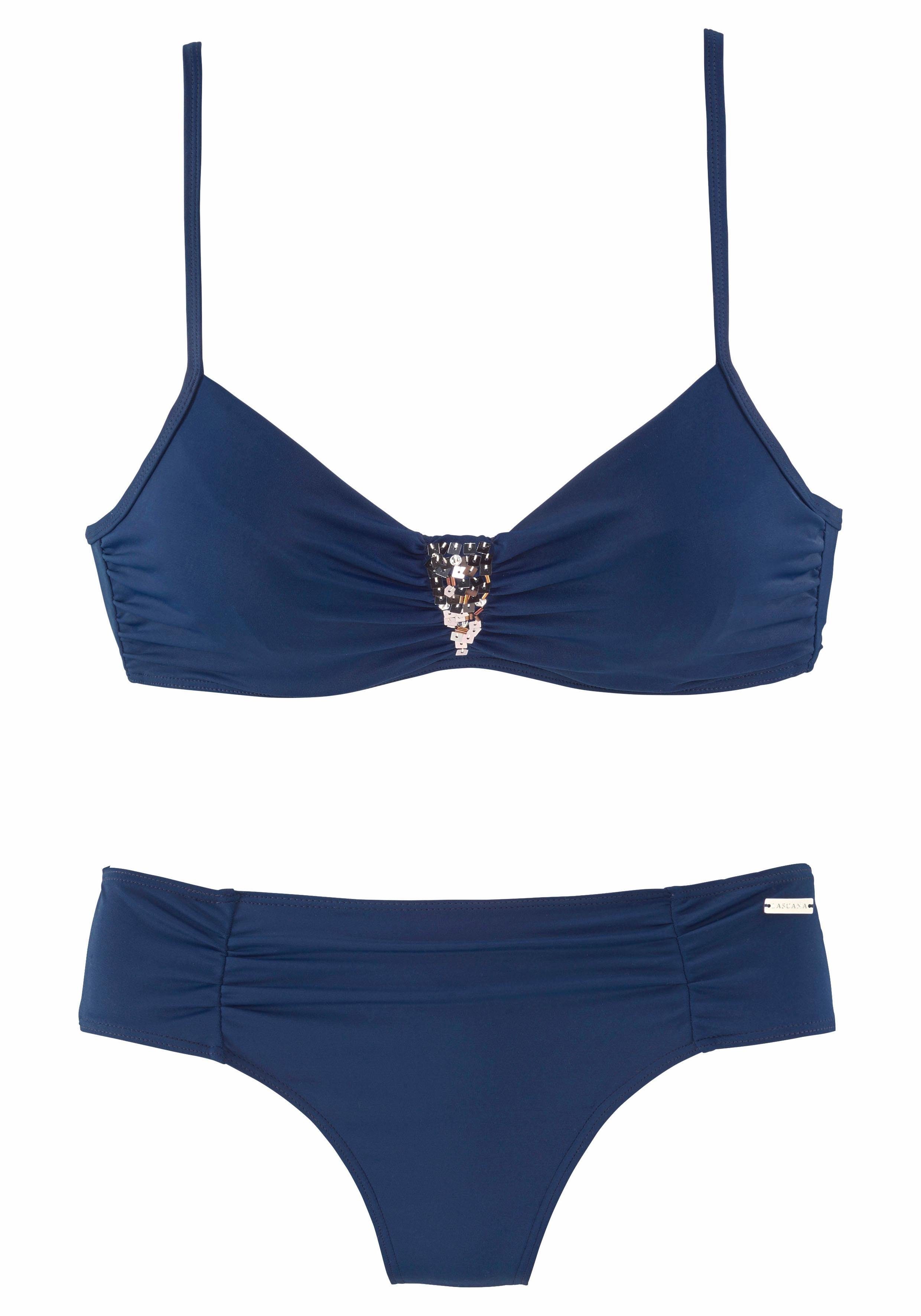 LASCANA Bügel-Bikini mit Pailletten-Verzierung günstig online kaufen