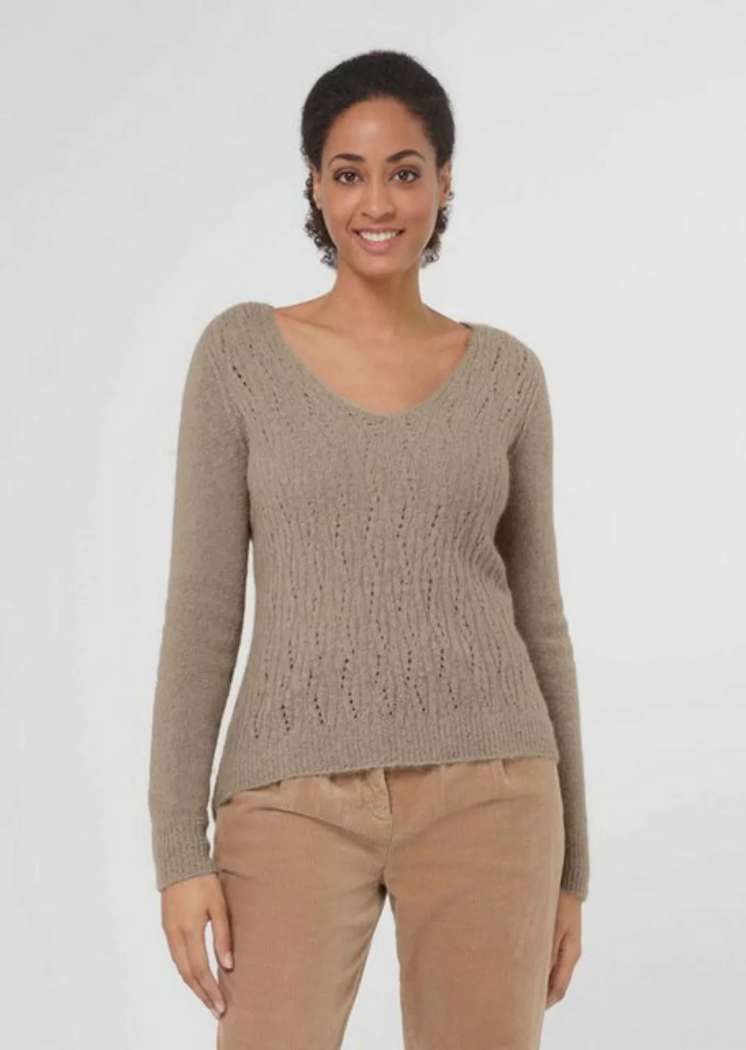 MADELEINE Strickpullover Ajour-Pullover aus Alpaka- Mischung günstig online kaufen