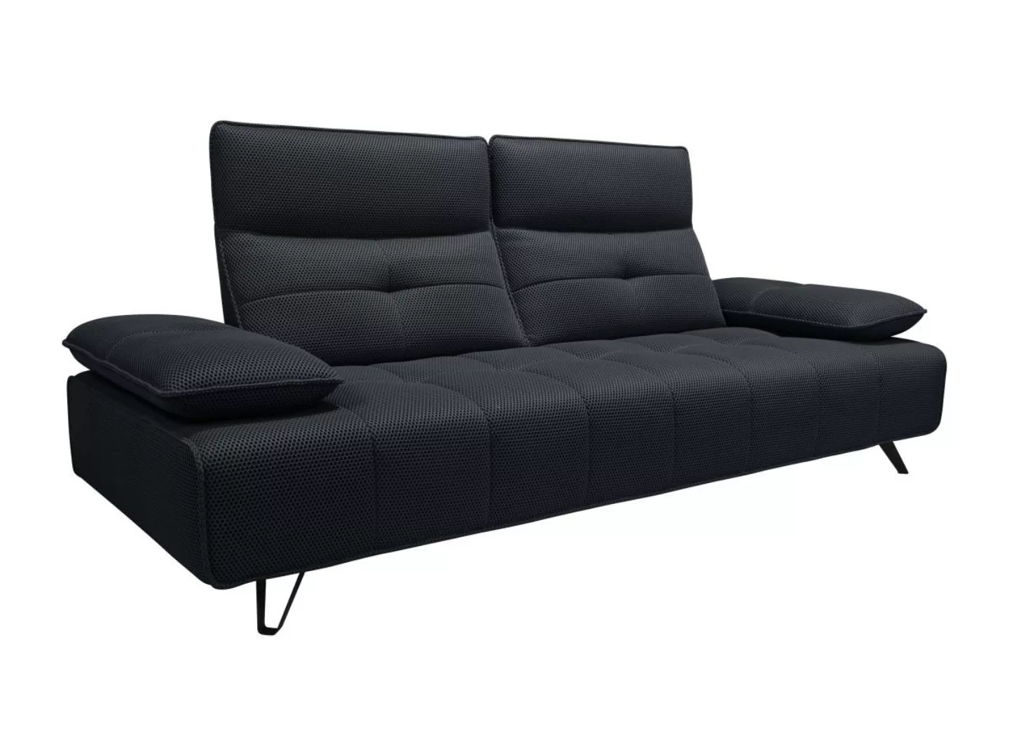 Sofa 3-Sitzer mit verstellbarer Rückenlehne - 3D-Stoff - Anthrazitgrau - ME günstig online kaufen