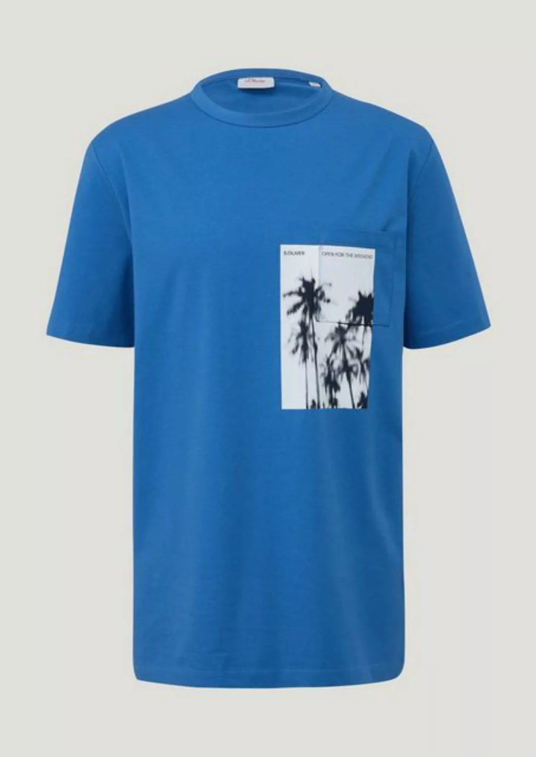 s.Oliver Kurzarmshirt T-Shirt aus Baumwollstretch günstig online kaufen