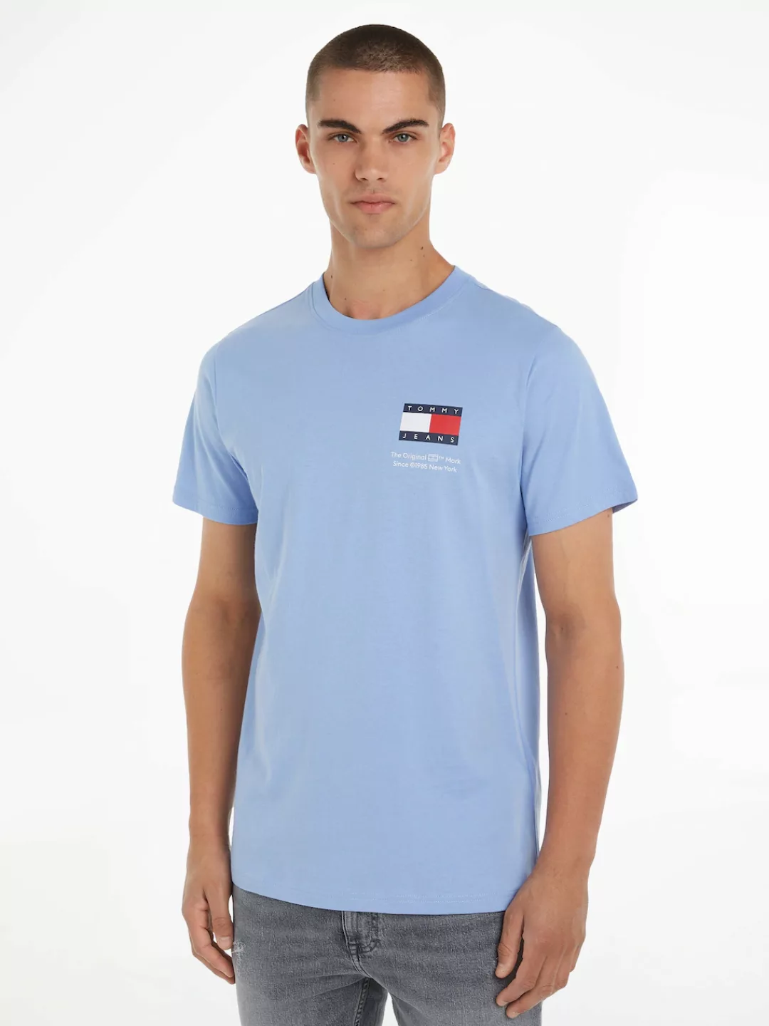 Tommy Jeans T-Shirt "TJM SLIM ESSENTIAL FLAG TEE EXT", mit Rundhalsausschni günstig online kaufen