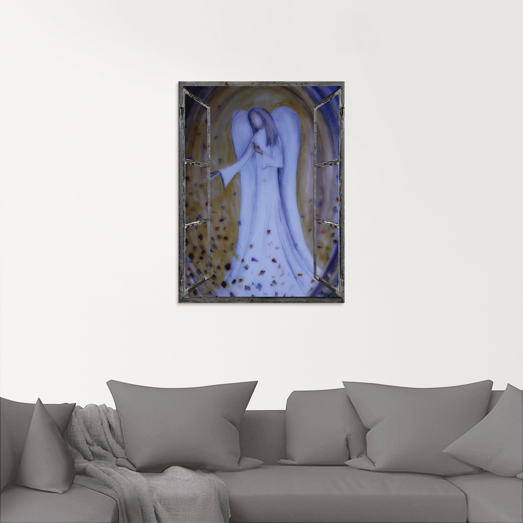 Artland Glasbild "Fensterblick - Engel", Religion, (1 St.), in verschiedene günstig online kaufen