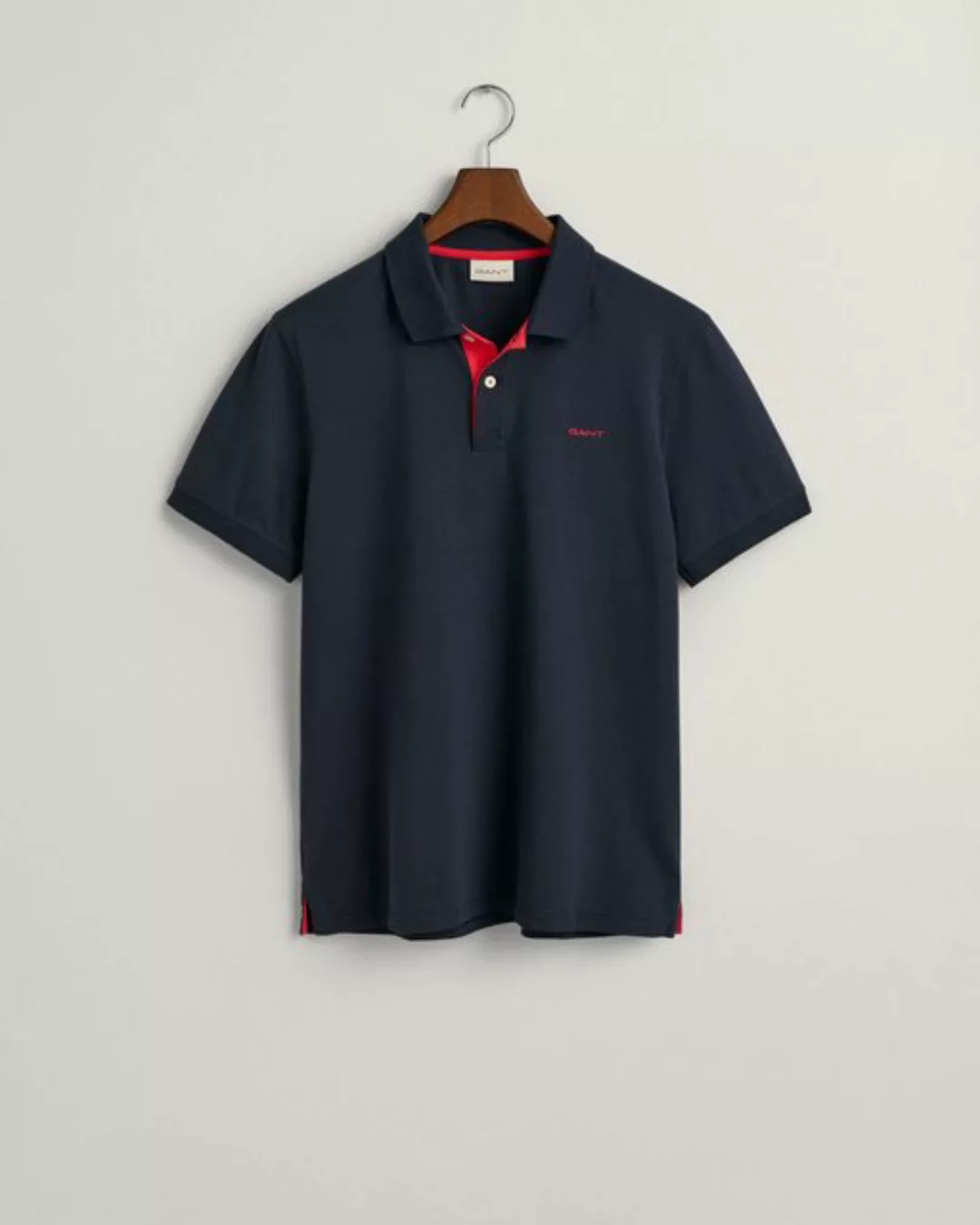 Gant Contrast Piqué Poloshirt Navy - Größe L günstig online kaufen