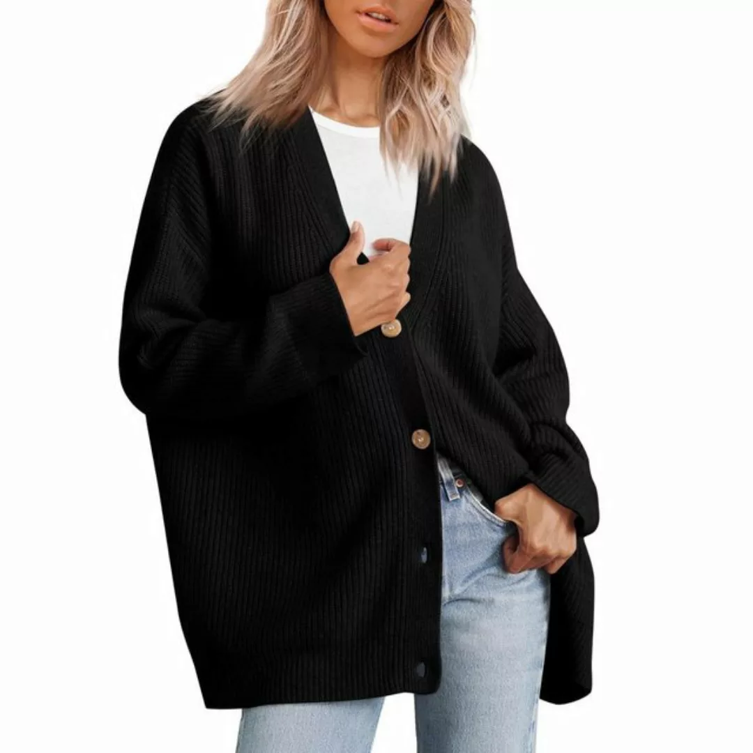 RUZU UG V-Ausschnitt-Pullover Damenpullover mit V-Ausschnitt, Damen-Winterp günstig online kaufen