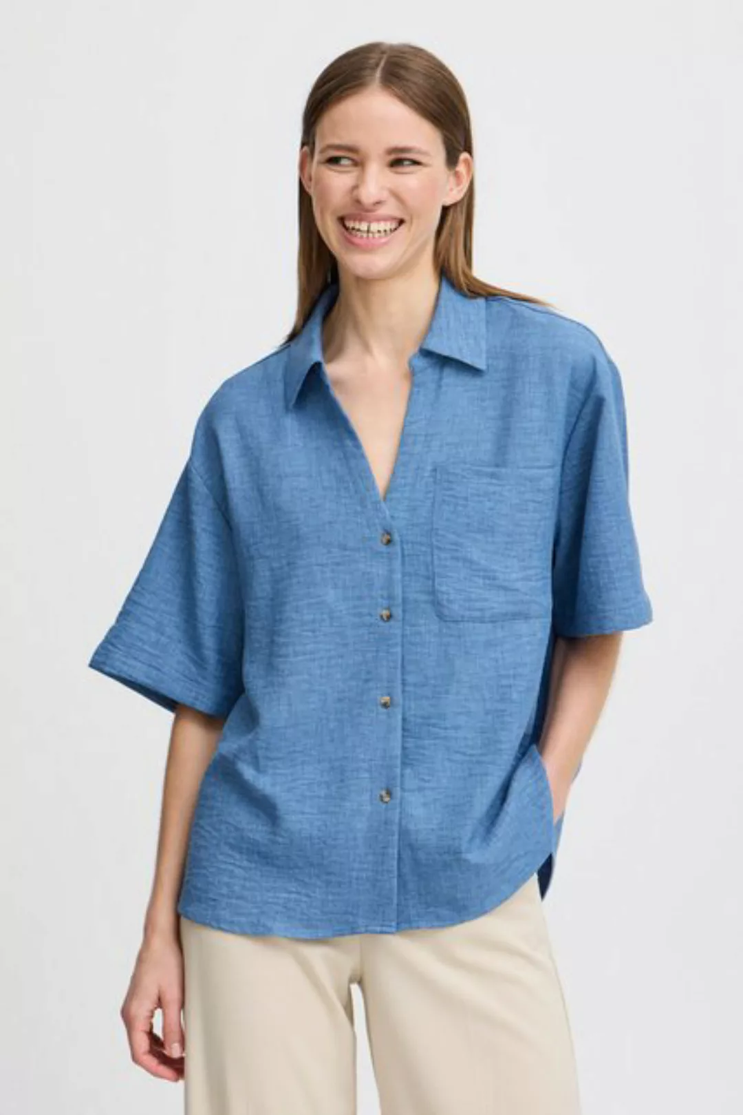 b.young Kurzarmhemd BYGAIYA SHIRT - loose-fit Bluse günstig online kaufen