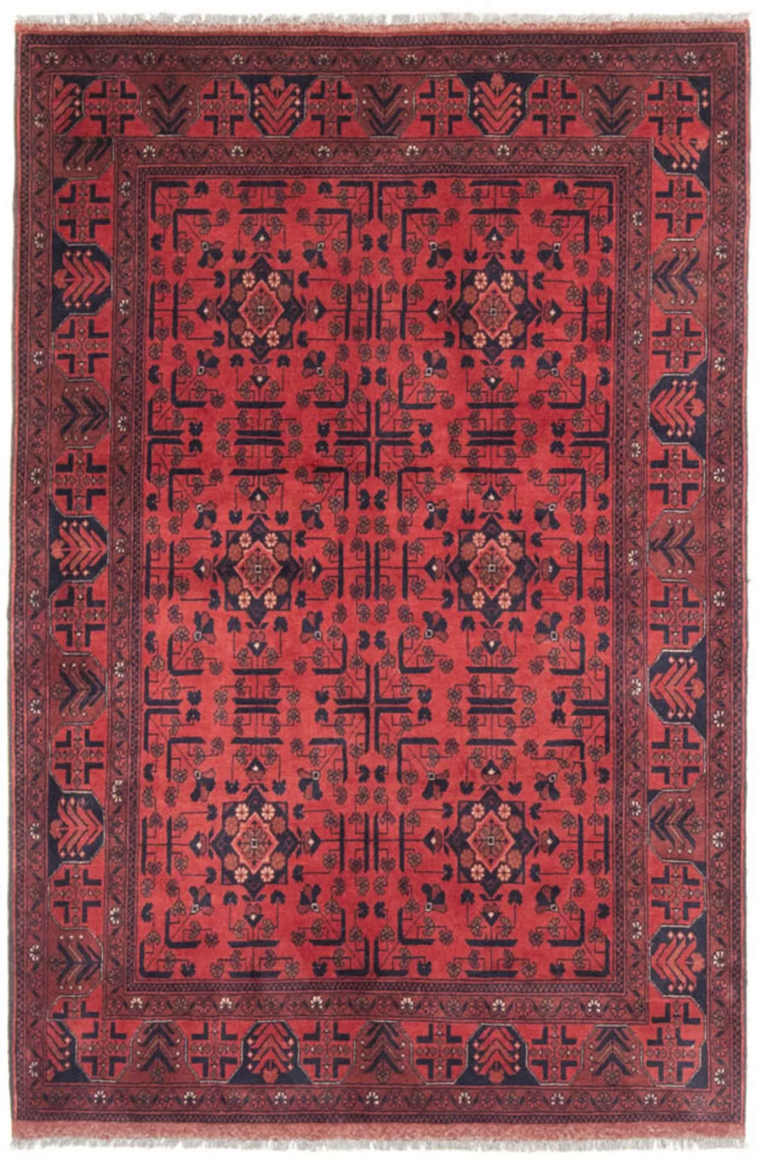 morgenland Wollteppich »Khal Mohammadi Durchgemustert Rosso 190 x 130 cm«, günstig online kaufen