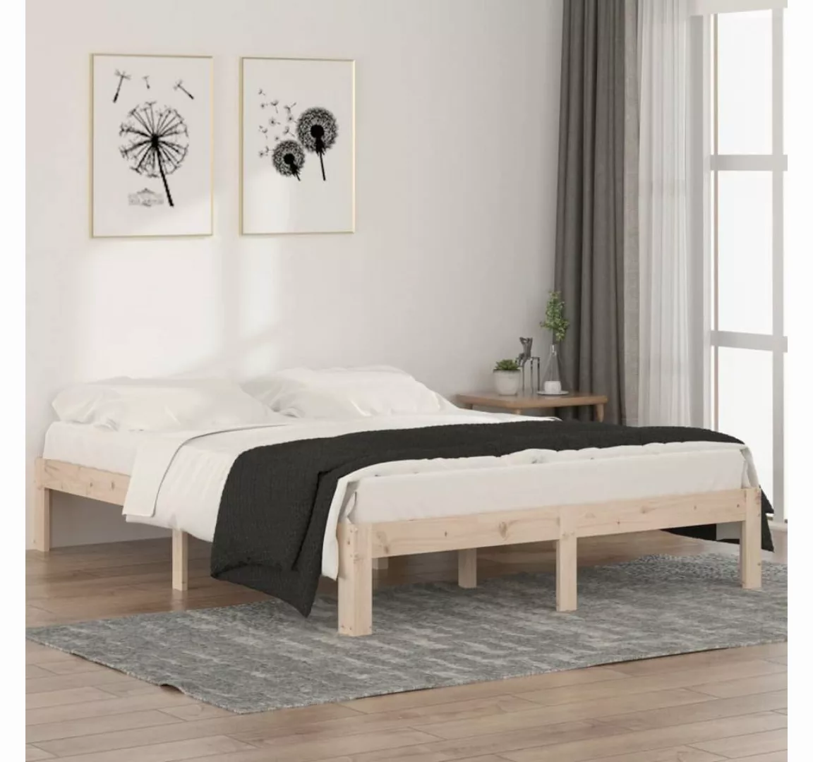 furnicato Bett Massivholzbett Kiefer 140x190 cm günstig online kaufen