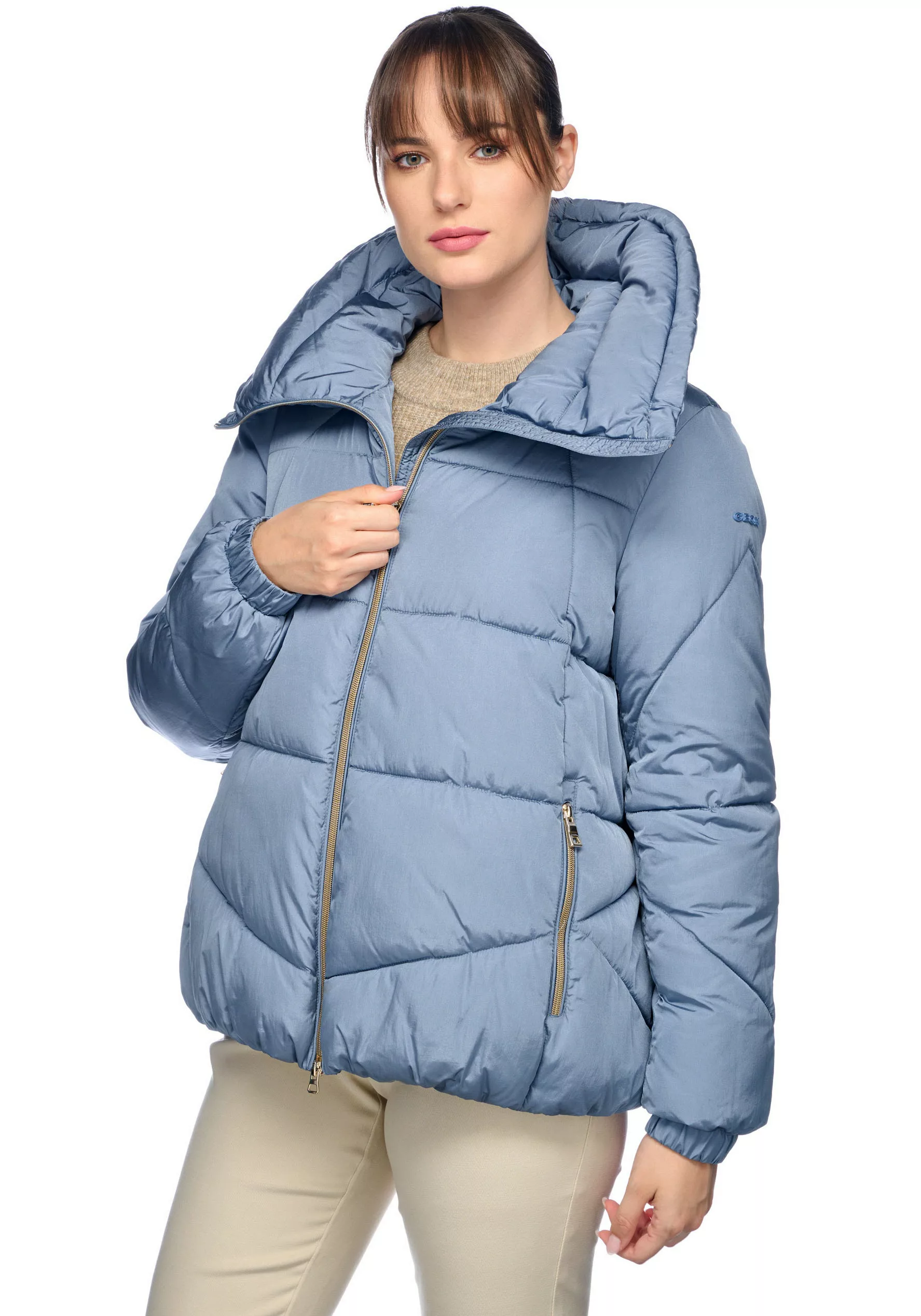 Geox Steppjacke DAMIANA mit hoch schließendem Kragen, 2-Wege-Reißverschluss günstig online kaufen