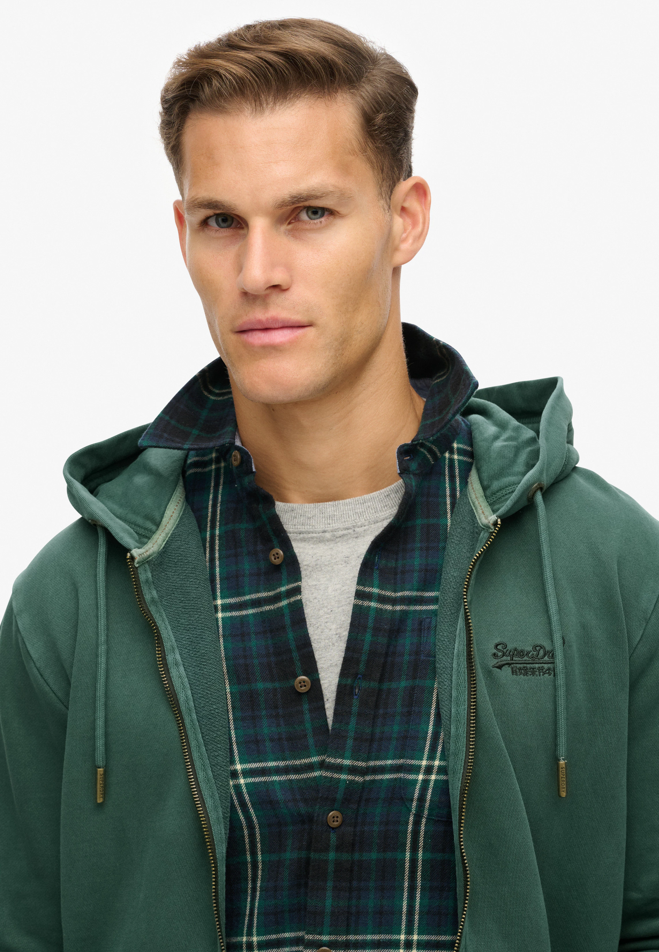 Superdry Kapuzensweatjacke "ESSENTIAL LOGO WASHED ZIPHOOD" günstig online kaufen