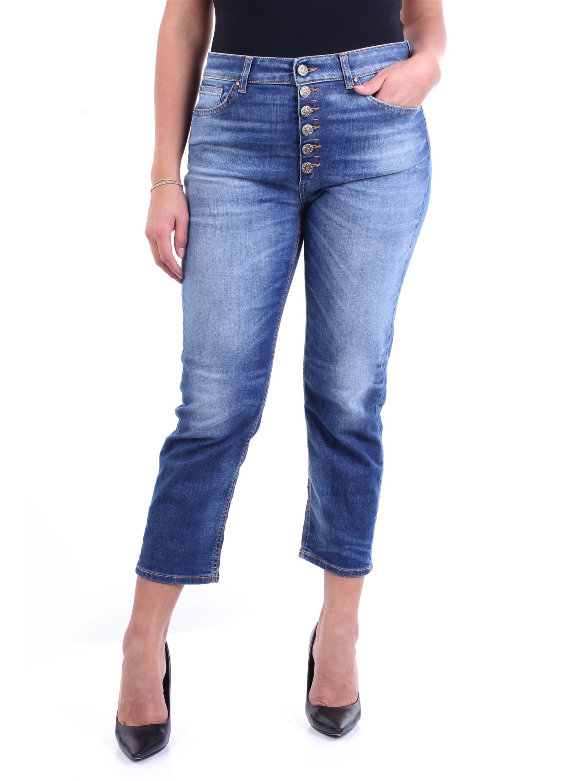 DONDUP verkürzte Damen Blue Jeans günstig online kaufen