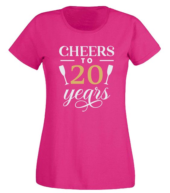 G-graphics T-Shirt Cheers to -20- years Slim-fit Damen T-Shirt mit Motiv zu günstig online kaufen