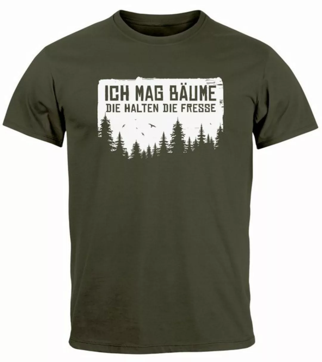 MoonWorks Print-Shirt Herren T-Shirt mit Spruch lustig Ich mag Bäume Sarkas günstig online kaufen